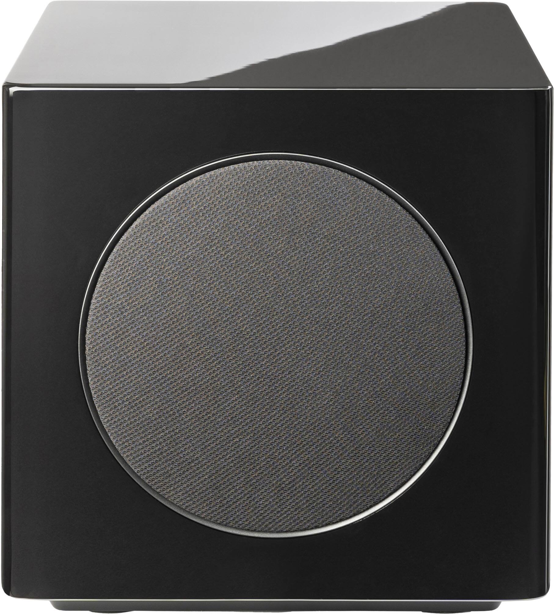 Left. MartinLogan - Abyss 8, 8” Hybrid, Powered Subwoofer, with Magnitude MT-1kW Amplifier, Sub Control App, and Wireless Built-In - Gloss Black.