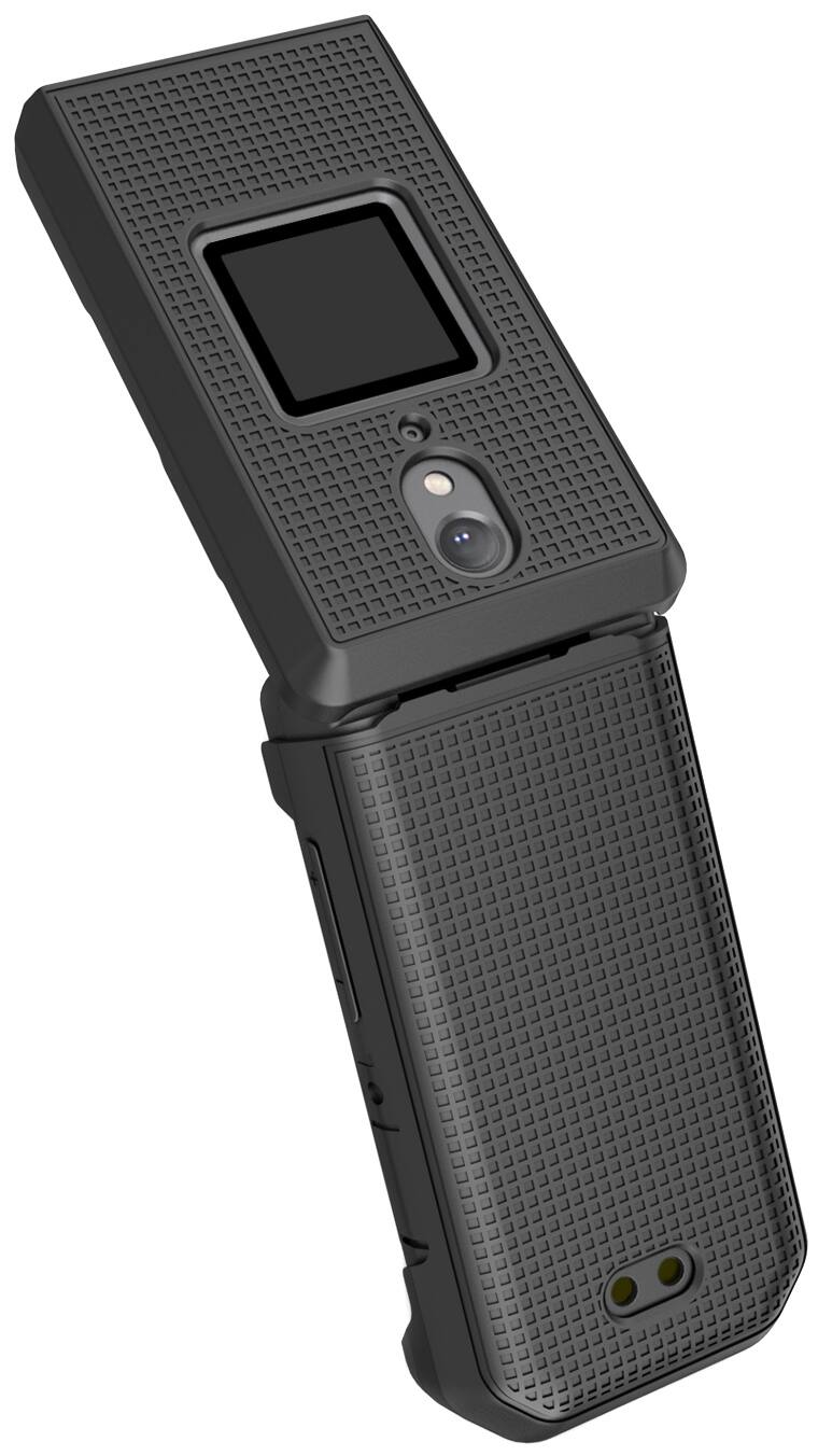 Alt View 5. Nakedcellphone - Hard Case for CAT S22 Flip Phone - Black.