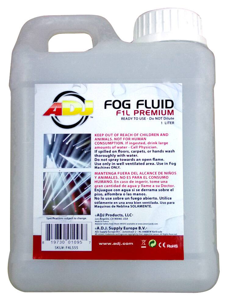 Front. ADJ - Premium Fog Juice - White.