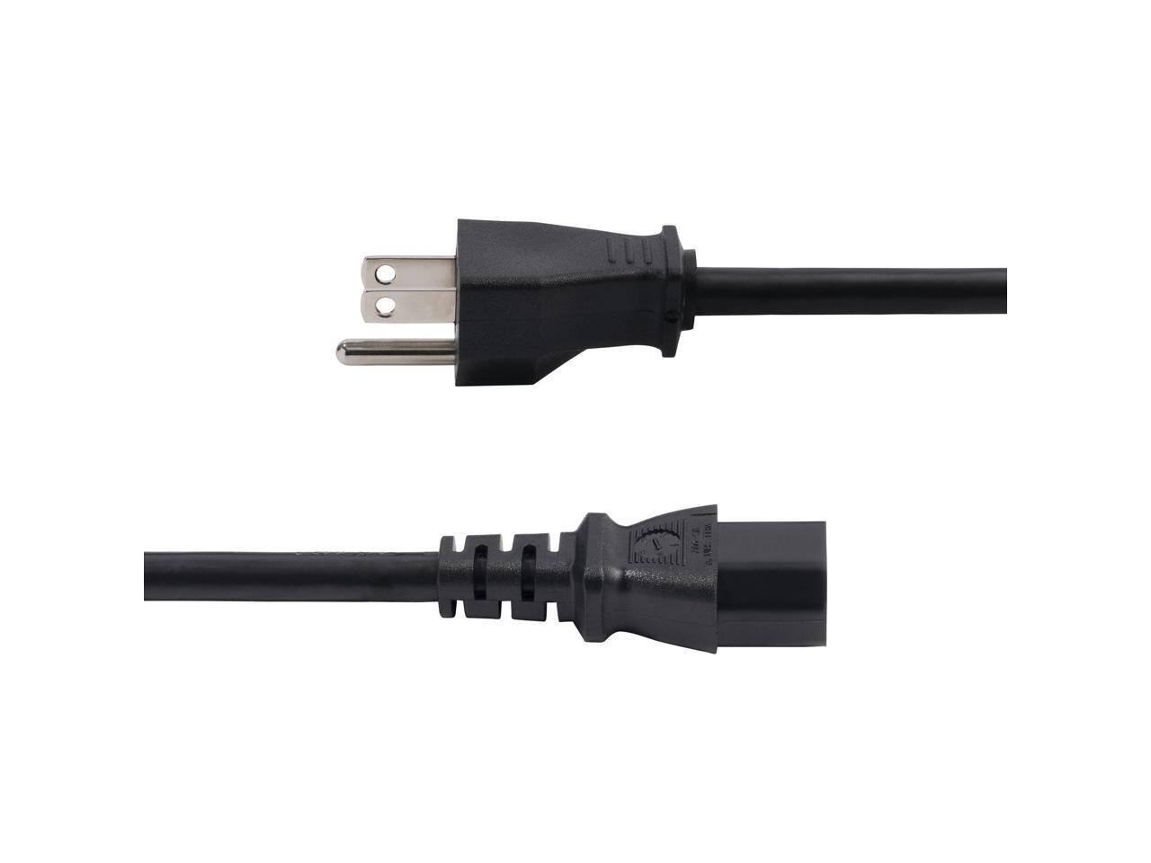Alt View 2. StarTech.com - StarTech 8ft 2.4m Computer Power Cord NEMA 5-15P to IEC 60320 C13 AC Power Cable 13A 125V 16AWG UL Listed TAA.
