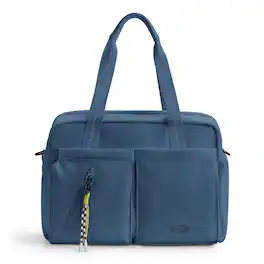 Bagsmart - Moss 30L Weekender Duffle Bag, Water-Resistant Overnight Bag with 15.6" Laptop Compartment for Travel & Commute - Spruce Blue