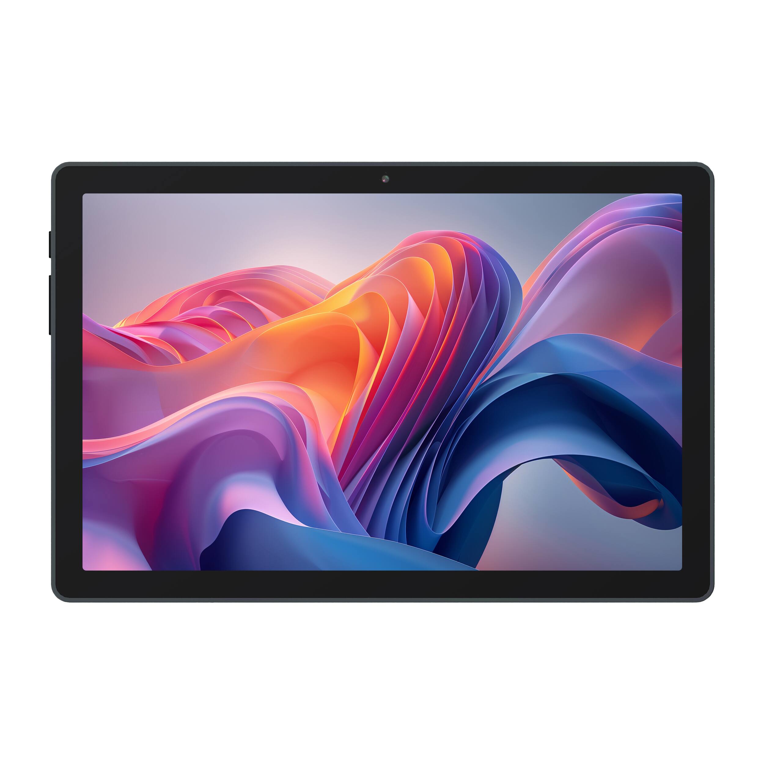 Angle. Visual Land - 10" 128GB Tablet - MediaTek Octa-Core - HD Display - Android 15 - Google Gemini Pre-Installed - Blue.