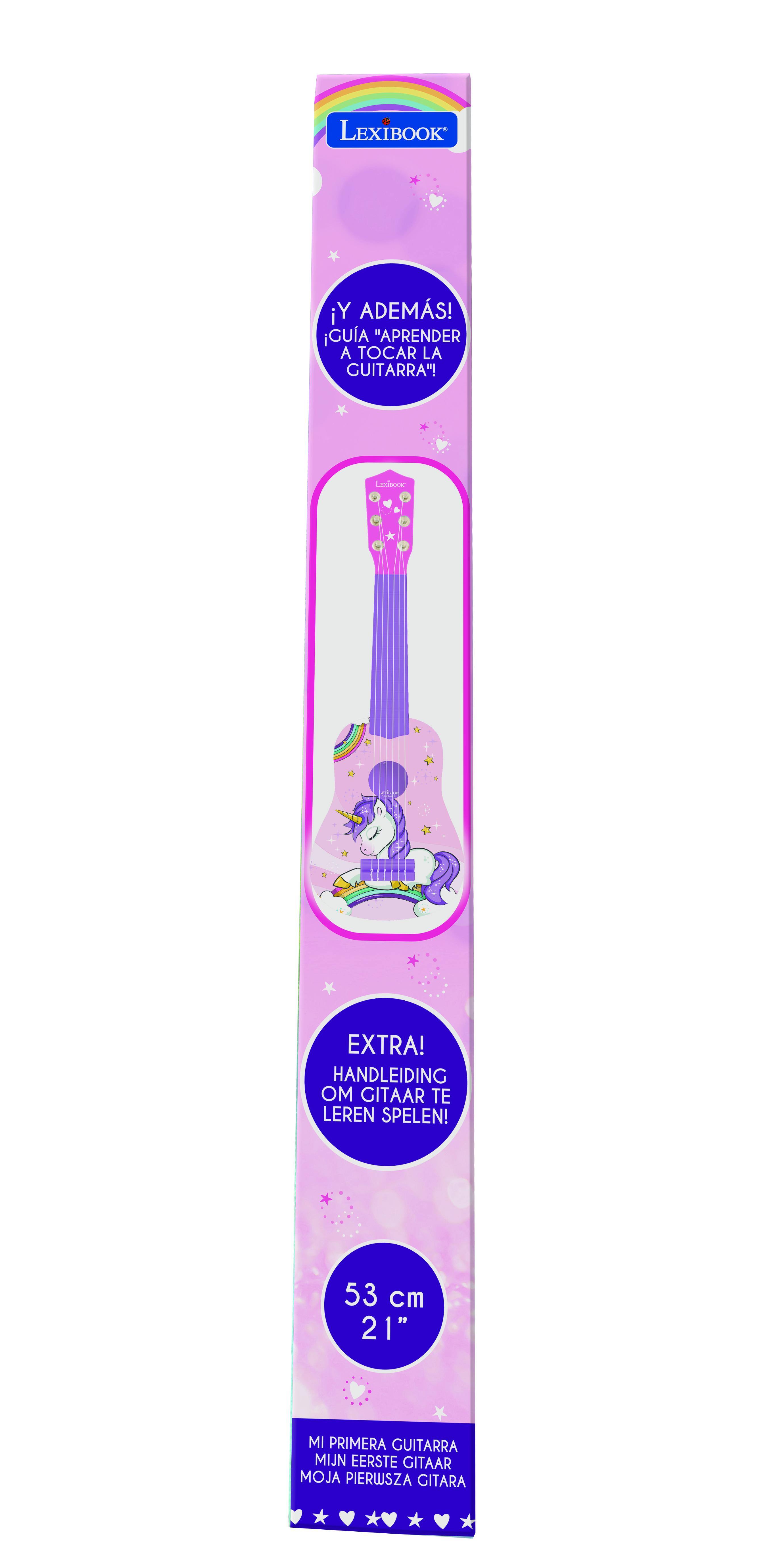 LEXIBOOK Y ADEMAS! GUÍA "APRENDER A TOCAR LA GUITARRA"! Lasiass EXTRA! HANDLEIDING OM GITAAR TE LEREN SPELEN! 53 cm 2 21" MI PRIMERA GUITARRA MIJN EERSTE GITAAR MOJA PIERWSZA GITARA