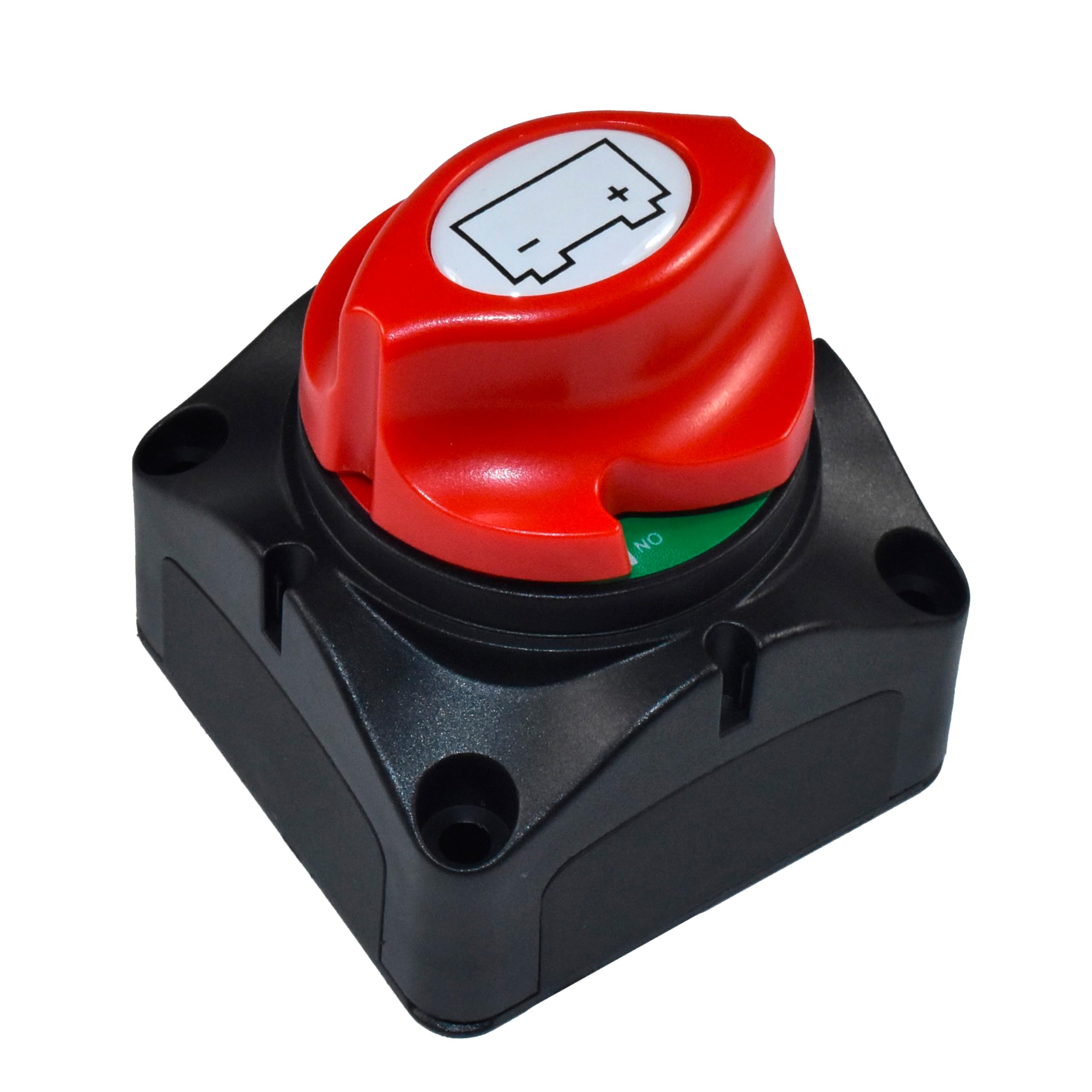 Angle. HQRP - Battery Disconnect Master Switch 12-48 V Waterproof Power Isolator Kill 275 A for Car RV Marine Boat - red.