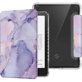 Kitcheniva - Soft Transparent Case For 7 Inch Kindle Paperwhite 12th 2024 Protective Shell - Lilac Marble