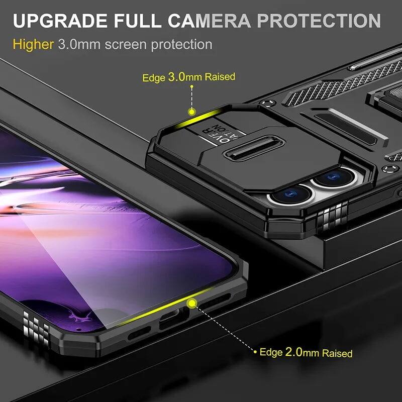 UPGRADE FULL CAMERA PROTECTION  
Higher 3.0mm screen protection  
Edge 3.0mm Raised  
Edge 2.0mm Raised