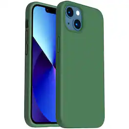 Entronix - Premium Liquid Silicone Case for iPhone 13 Mini - Soft-Touch Protection - Green