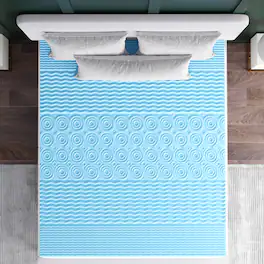 Emma + Oliver - Astor Memory Foam Mattress Topper with Cooling Gel Infused, CertiPUR-US Certified Foam and 5-Zone Support - Green