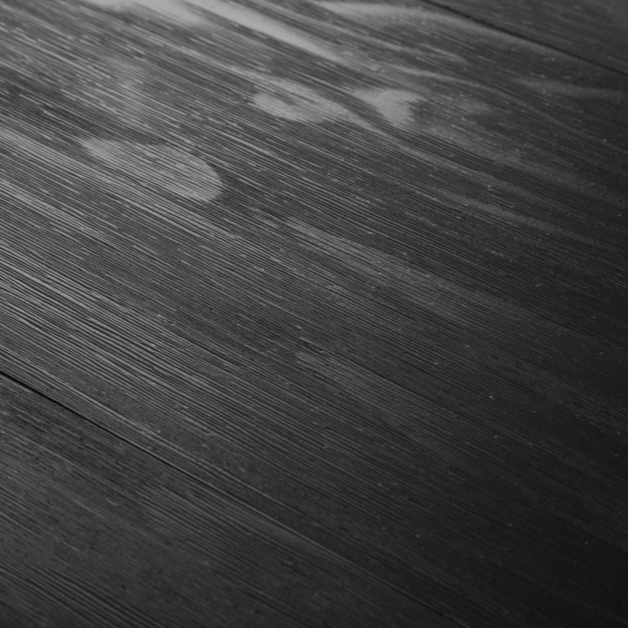 Alt View 5. Plank+Beam - Modern Dining Room Bench (49in / 1244mm), Black Wirebrush - Black Wirebrush.