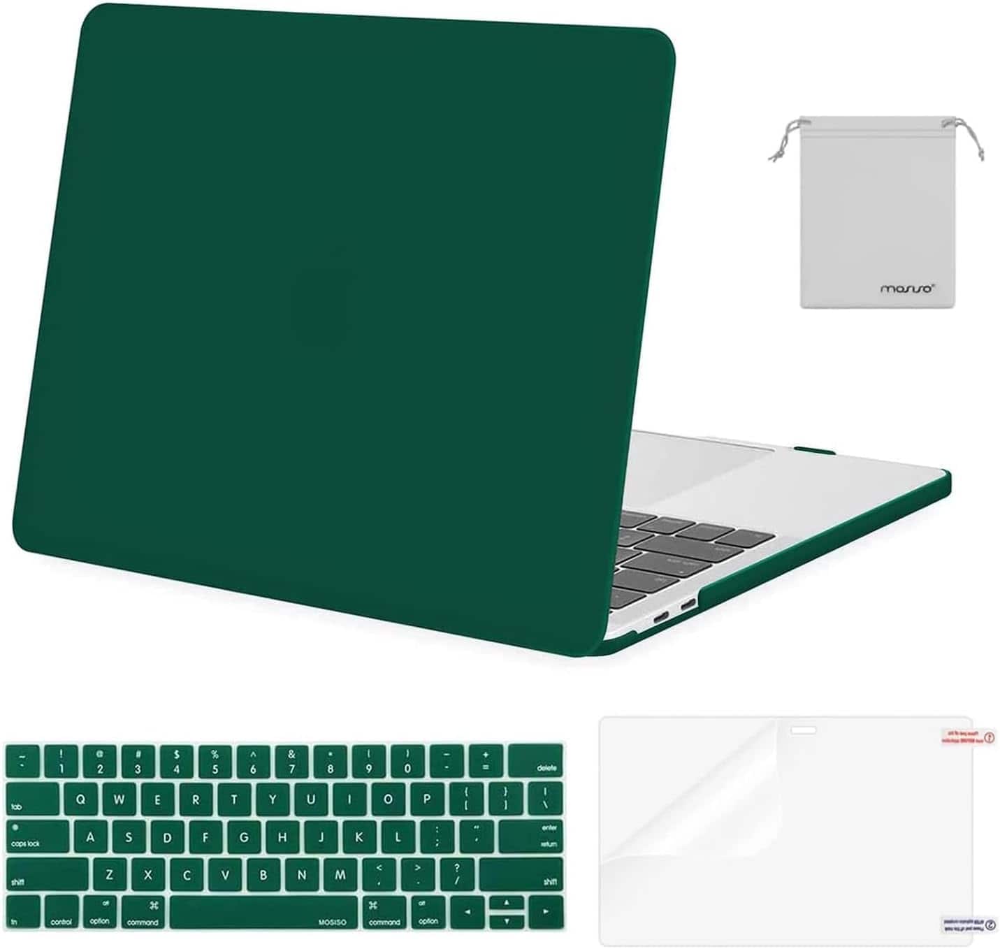 "mosiso - MacBook Pro 13"" hard shell case with keyboard skins, screen protector and storage bag - Peacock Green" price history on PriceWatchPro