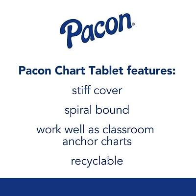 Pacon Chart Tablet features:
- stiff cover
- spiral bound
- work well as classroom anchor charts
- recyclable