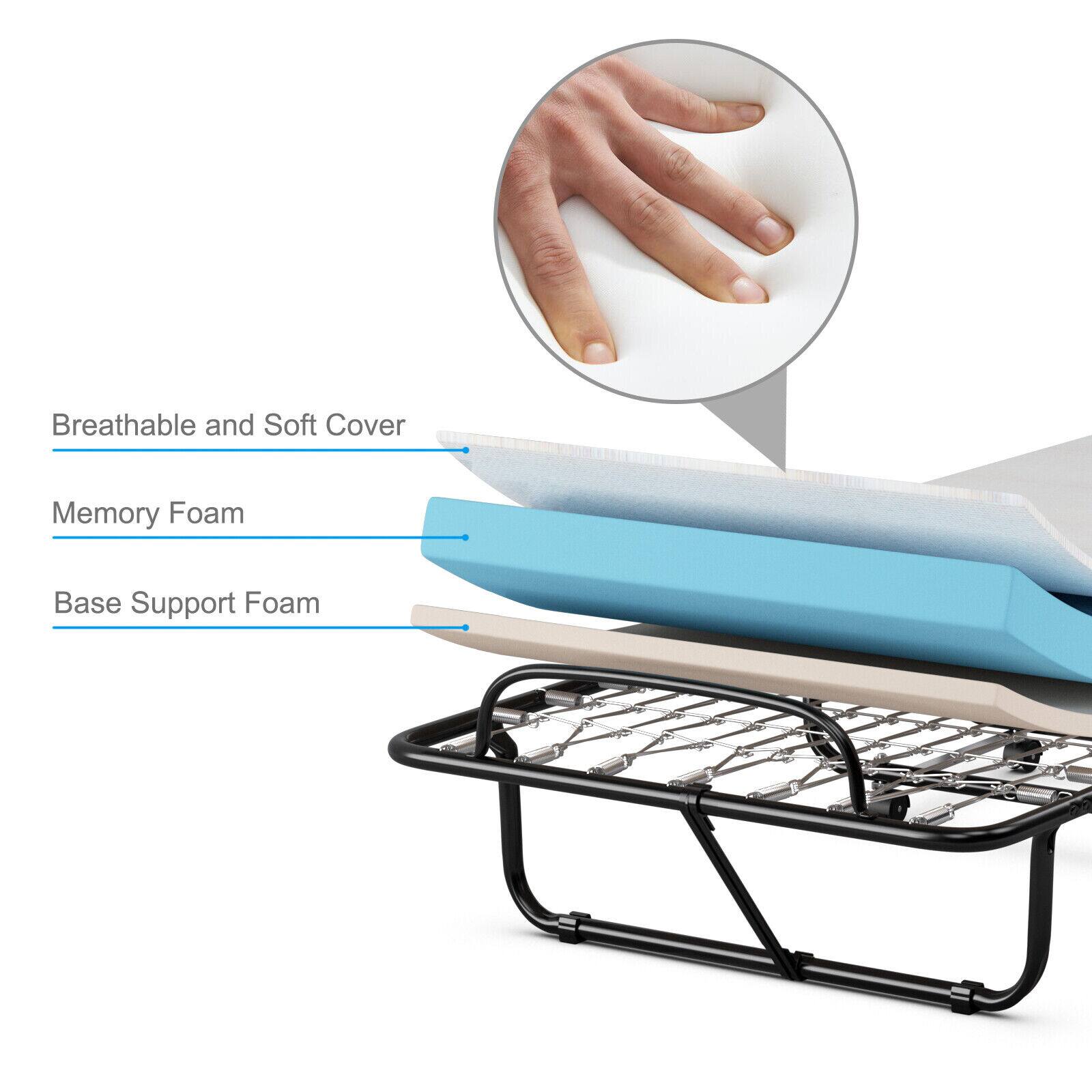 - Breathable and Soft Cover
- Memory Foam
- Base Support Foam