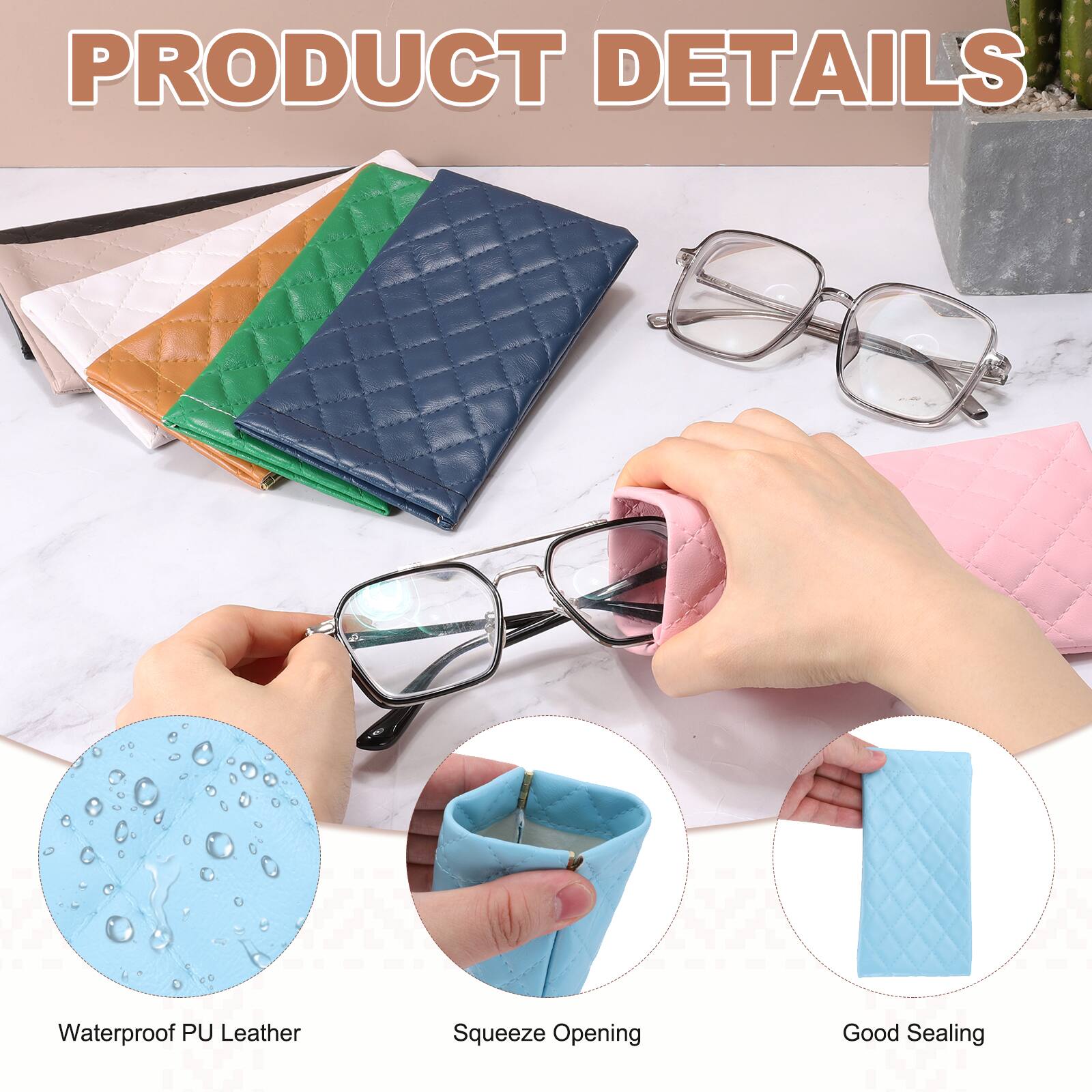 PRODUCT DETAILS

- Waterproof PU Leather
- Squeeze Opening
- Good Sealing