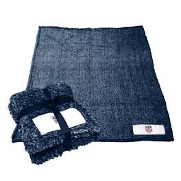 Logo Brands - USMNT 60'' x 50'' Color Frosty Fleece Blanket - Navy