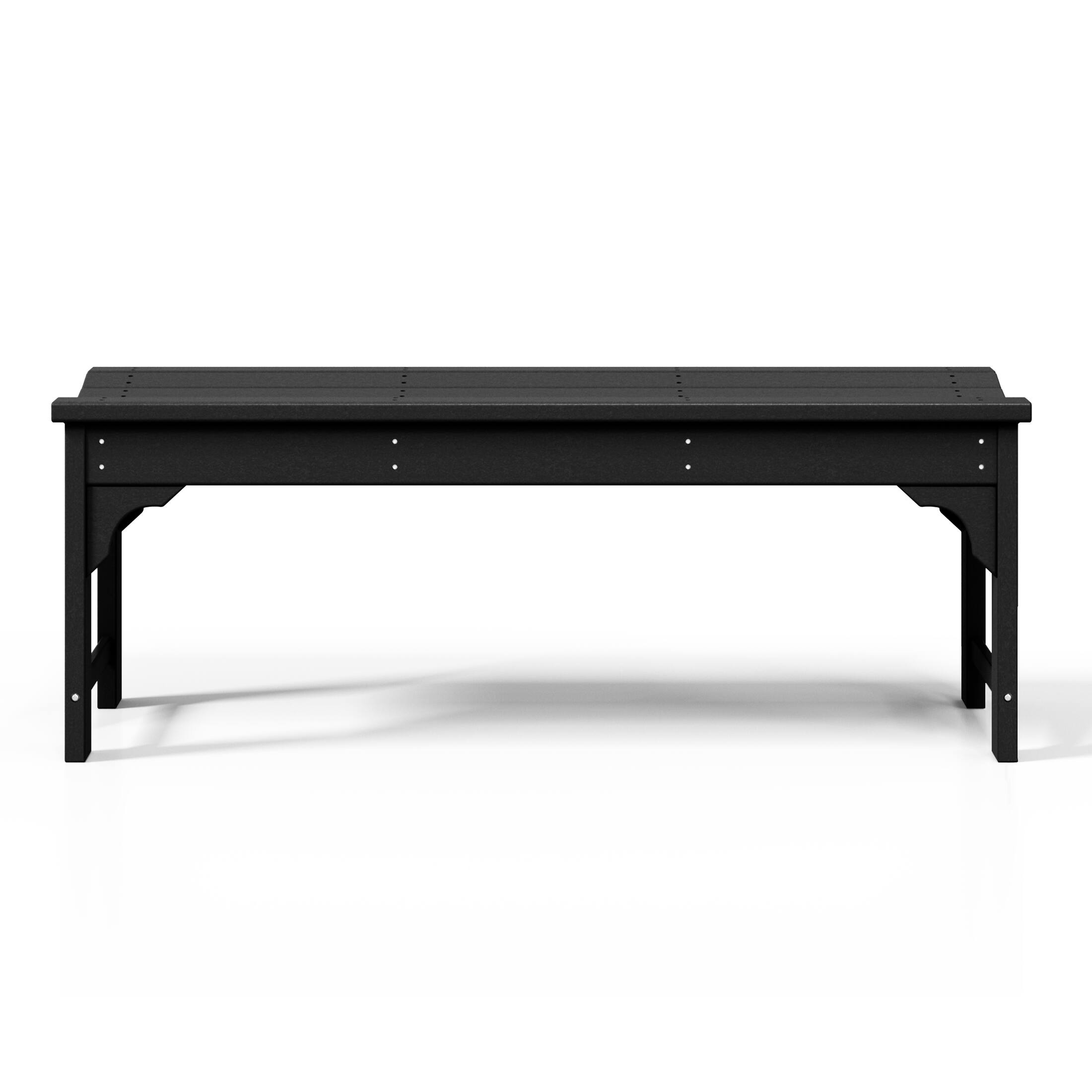Alt View 1. WestinTrends - WestinTrends Malibu 48" length backless Poly Wood Outdoor / Garden bench - Black.