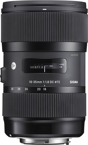 Sigma - 18-35mm f/1.8 DC HSM Art Standard Zoom Lens for Nikon - Black