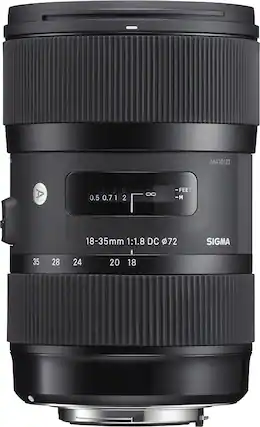 Front. Sigma - 18-35mm f/1.8 DC HSM Art Standard Zoom Lens for Nikon - Black.