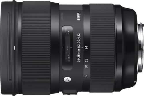 Sigma - 24-35mm f/2 DC HSM Art Standard Zoom Lens for Canon - Black - Larger Front