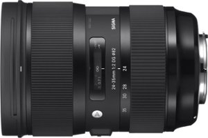 Sigma - 24-35mm f/2 DC HSM Art Standard Zoom Lens for Canon - Black - Front_Zoom