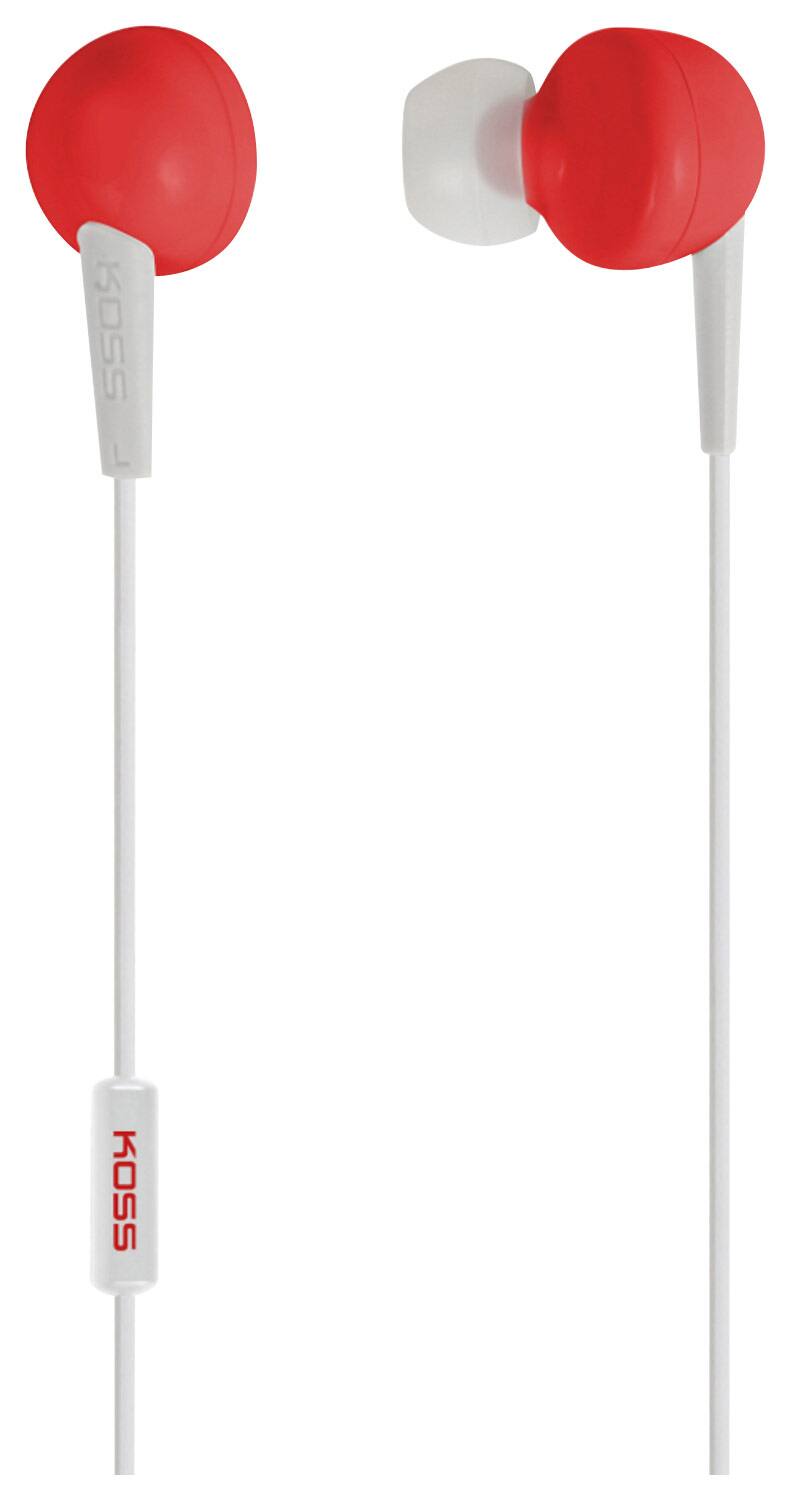 Front. Koss - Earbud Headphones - Red.