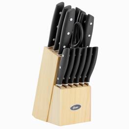 Oster - Collister 15 Piece Stainless Steel Cutlery Set with Soft Grip Handles - Black