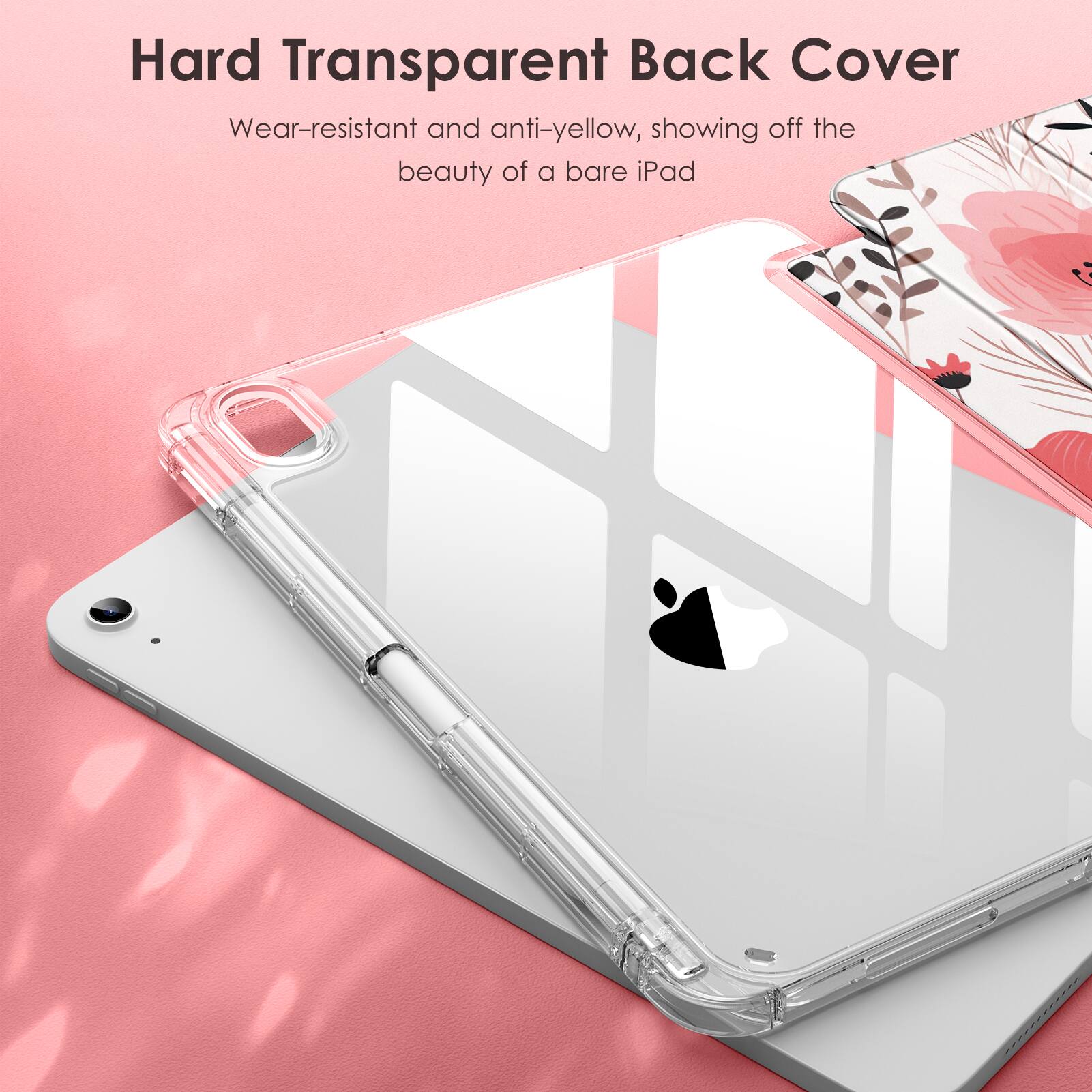 Hard Transparent Back Cover

Wear-resistant and anti-yellow, showing off the beauty of a bare iPad
