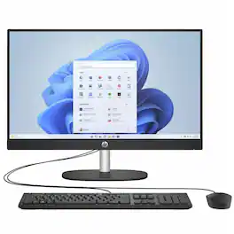 HP - Refurbished Excellent - 24-CR0000A 23.8" FHD IPS AMD Athlon Gold 7220U 2.4 GHz 8GB 256GB SSD AMD Radeon 610M Windows 11 Home All-in-One Desktop - Black