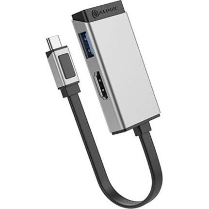 Alt View 2. Alogic - MagForce DUO 2-in-1 Adapter - Gray.