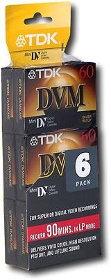Angle Standard. TDK - Digital Video Camcorder Tapes (6-pack).