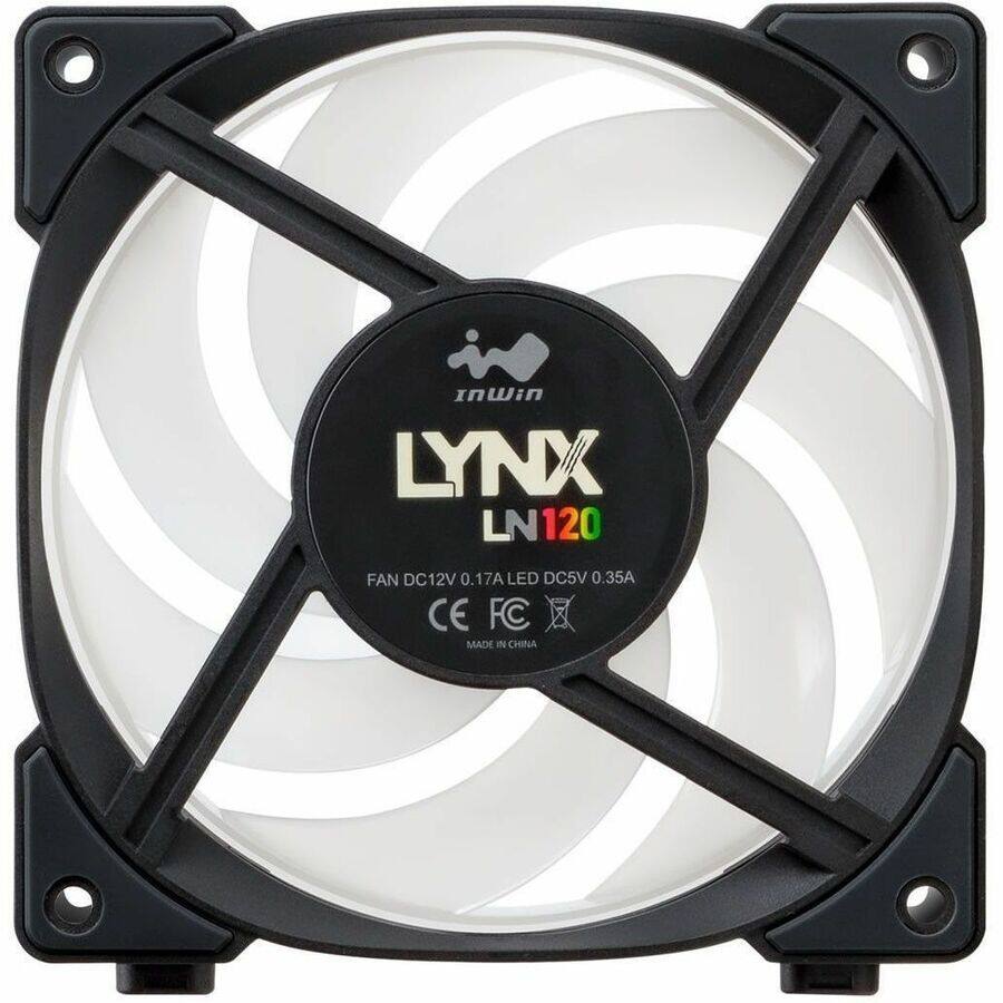 INWin LYNX LN120  
FAN DC12V 0.17A LED DC5V 0.35A  
CE FC  
MADE IN CHINA