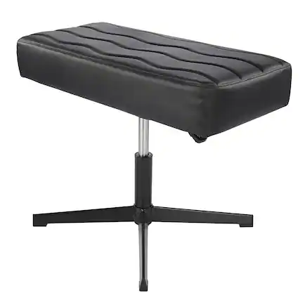 Front. Vecelo - Adjustable Desk Footrest with Pneumatic Lift - 16-21" Height, 300lb Capacity PU Leather Foot Stool for Office & Gaming.