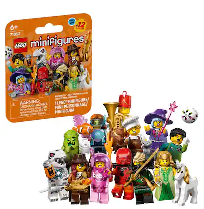 SERIES 29 - 12 6+ 10 LEGO minifigures bob E JOUET DE CONSTRUCTION - BUILDING TOY PARA CONSTRUIR JUGUETE WARNING: 1 LEGO MINIFIGURE/ CHOKING HAZARD. MINI-PERSONNAGE/ contains small parts Toy ball. Not for MINIFIGURA and a small years. under 5 children ded