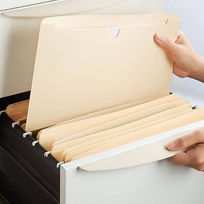 Alt View 2. Staples -  File Jackets, Letter Size, Manila, 100/Box  - Manila.