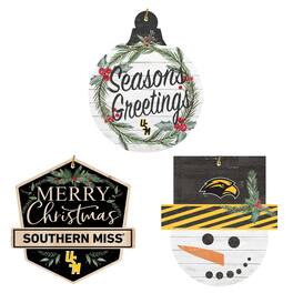 Jardine - Southern Miss Golden Eagles Ornament Bundle - White