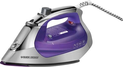 Angle Standard. Black & Decker - Precision Point Steam Iron - Silver/Purple.