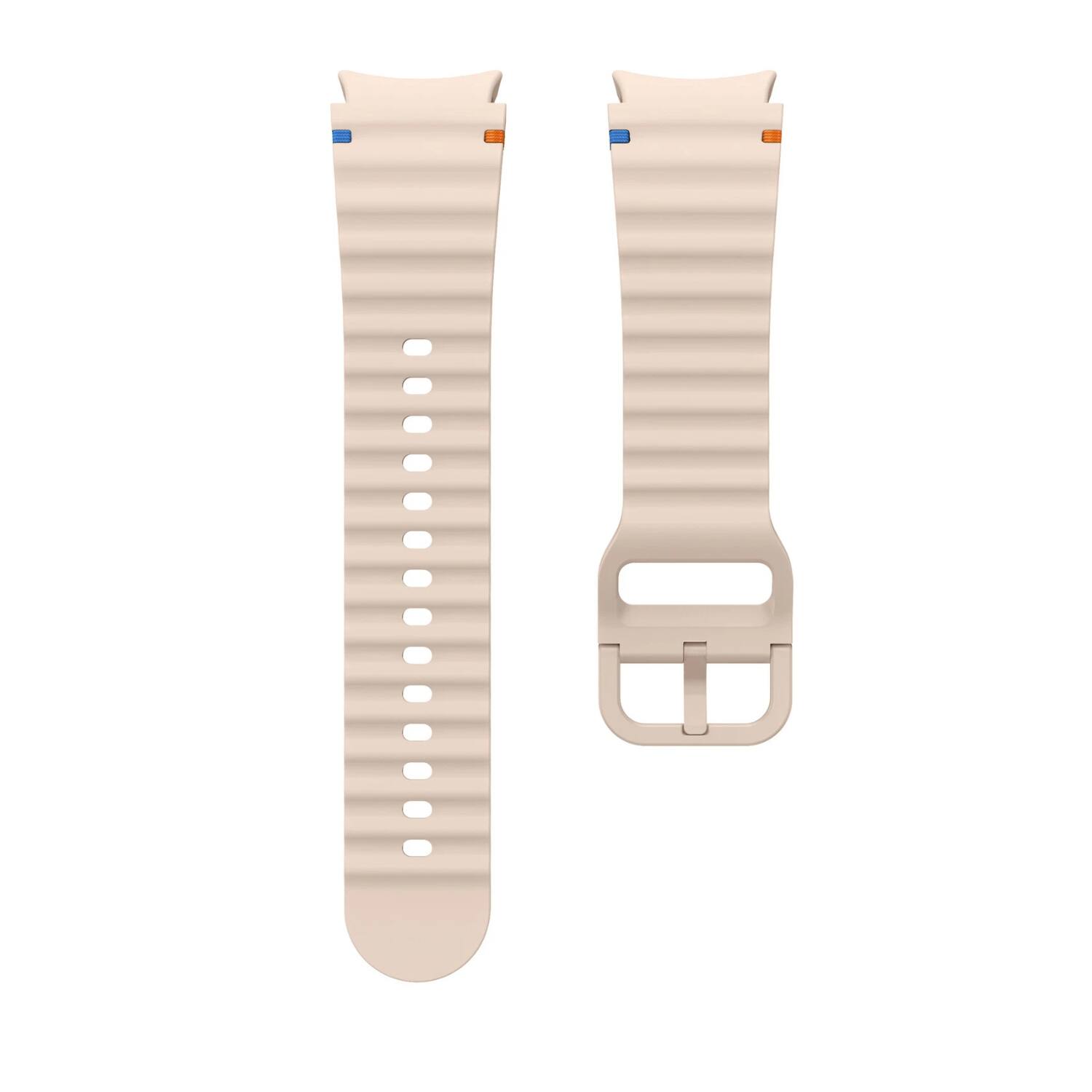 Left. Stock Preferred - Sport Silicone Watch Band for Samsung Galaxy Watch 7/6/5/4 FE for 40mm & 44mm - Pink - Pink.