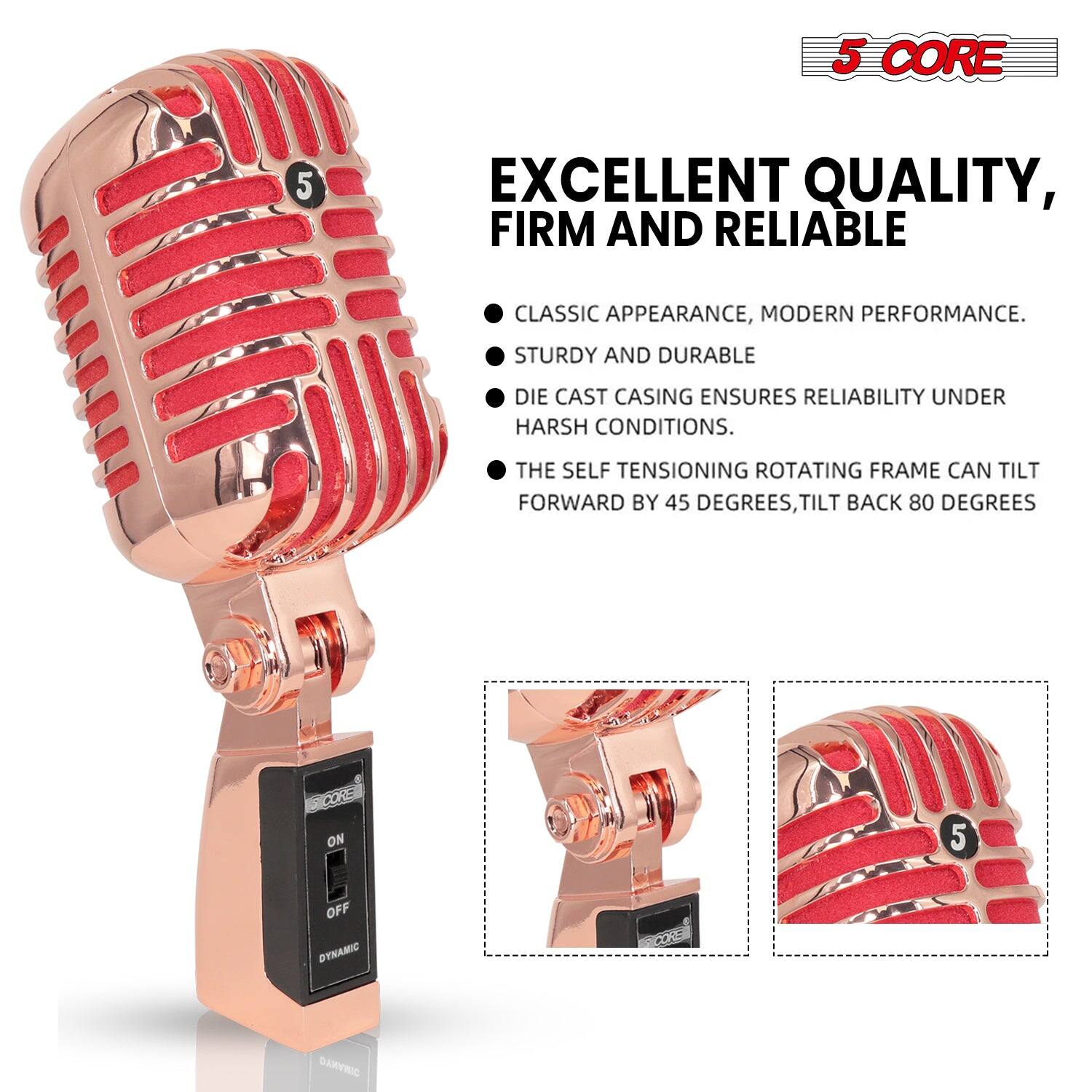 5 CORE
EXCELLENT QUALITY, FIRM AND RELIABLE
CLASSIC APPEARANCE, MODERN PERFORMANCE.
STURDY AND DURABLE
DIE CAST CASING ENSURES RELIABILITY UNDER HARSH CONDITIONS.
THE SELF TENSIONING ROTATING FRAME CAN TILT FORWARD BY 45 DEGREES, TILT BACK 80 DEGREES
ON OFF DYNAMIC