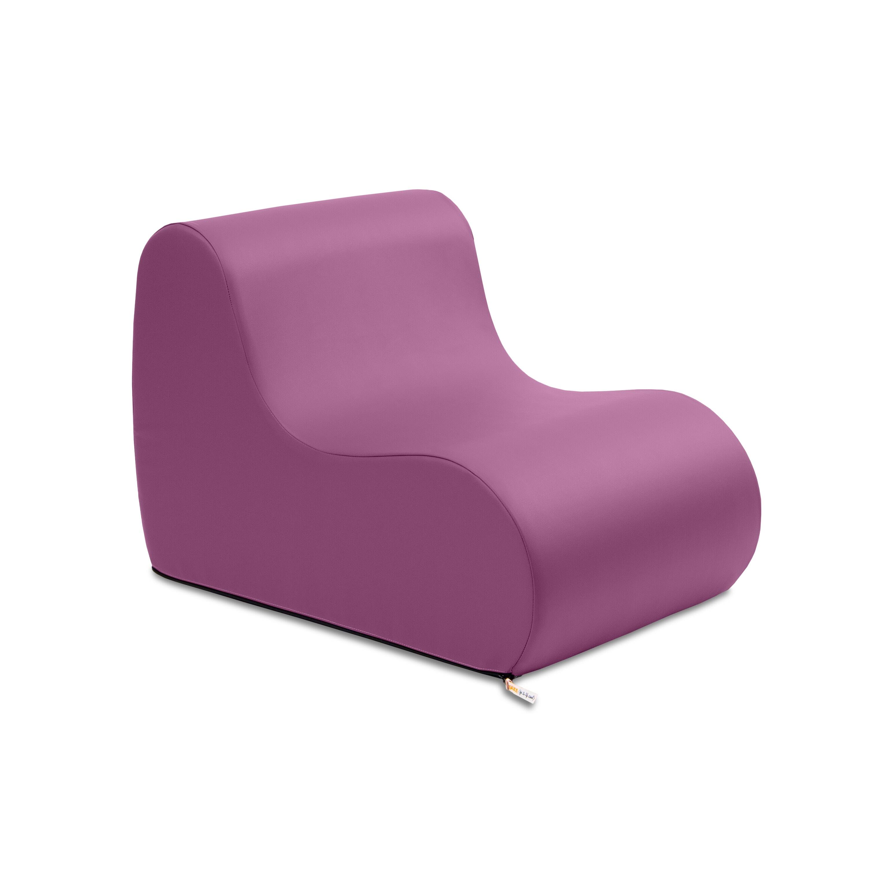 Front. Jaxx - Jaxx Midtown Small Classroom Soft Foam Chair - Premium Vinyl Cover, Purple - Purple.
