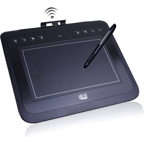 Front Standard. Adesso - Graphics Tablet - Black.