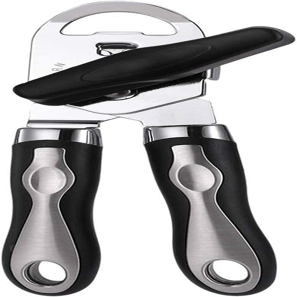 PARKER SLATER - Manual Can Opener, 3-in-1, Soft Grip Handles, Heavy Duty - Black