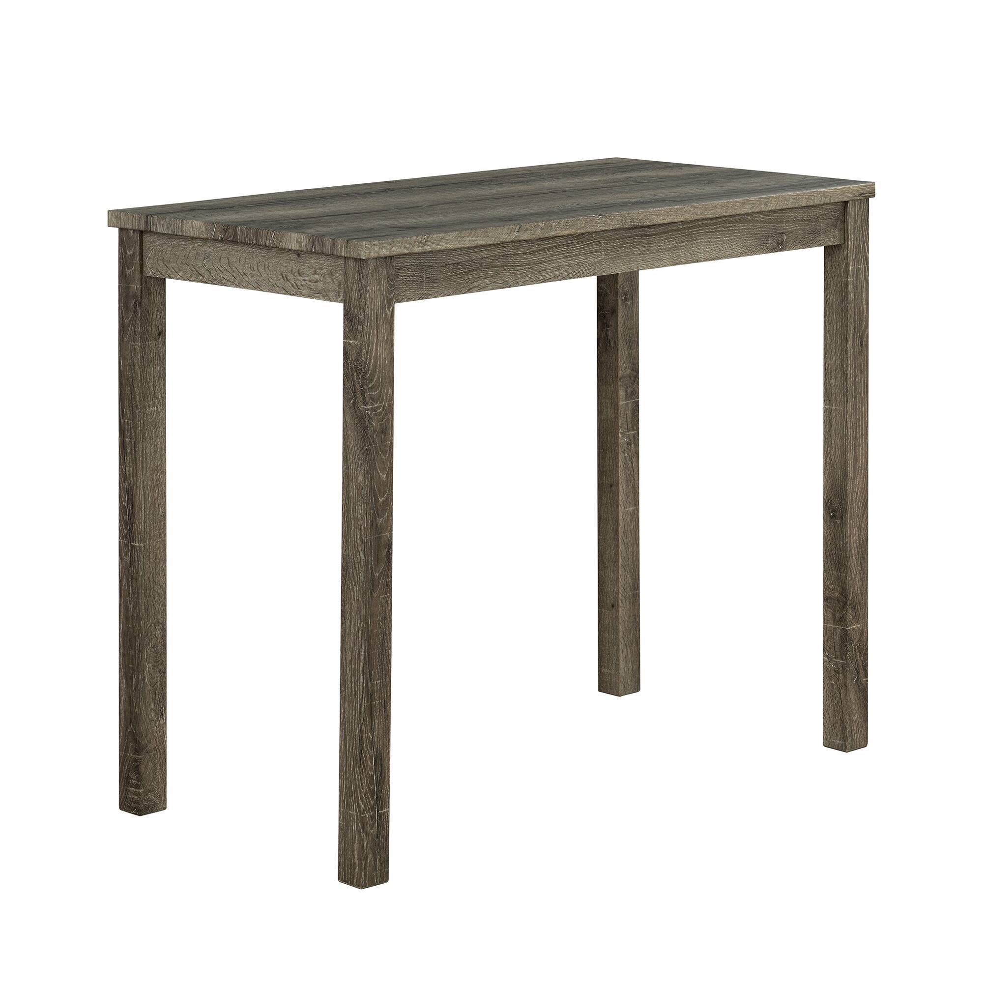 Alt View 2. Vaczon - 3 Piece Dining Table with 2 Upholstered Stools Dining Set for Kitchen, Breakfast Nook and Small Apartment - Wood color.