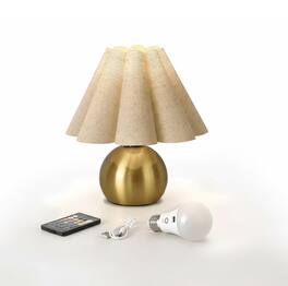 FINEAK - Rechargeable Cordless Mini Table Lamp with Remote (Small Spaces) - Gold