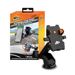 Armor All - Car Phone Mount, Dashboard and Windshield Suction Phone Holder with 6-Inch Extendable Arm - Black