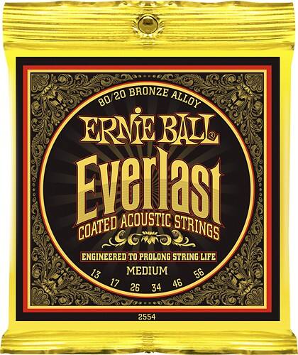 Front Standard. Ernie Ball - Everlast-Coated Copper-Zinc Acoustic Guitar Strings.