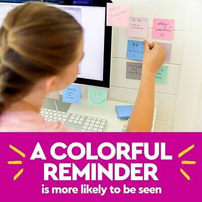 A COLORFUL REMINDER is more likely to be seen

TEST TUESDAY
TO DO
BE
stay positive
BE
Eat a good breakfast
Get enough sleep