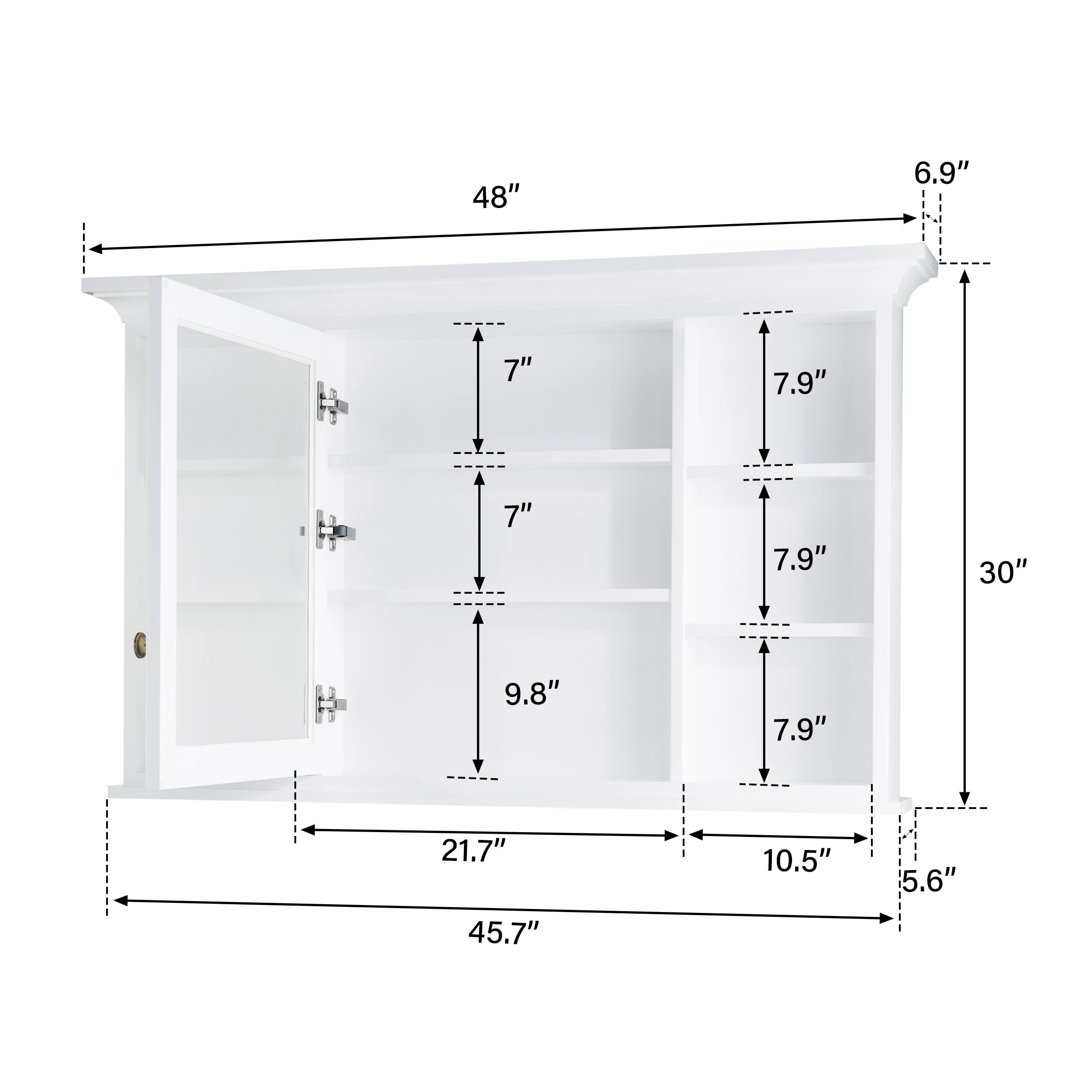 48" 6.9" 7" 7.9" 7" 7.9" 30" 9.8" 7.9" 21.7" 10.5" 5.6" 45.7"