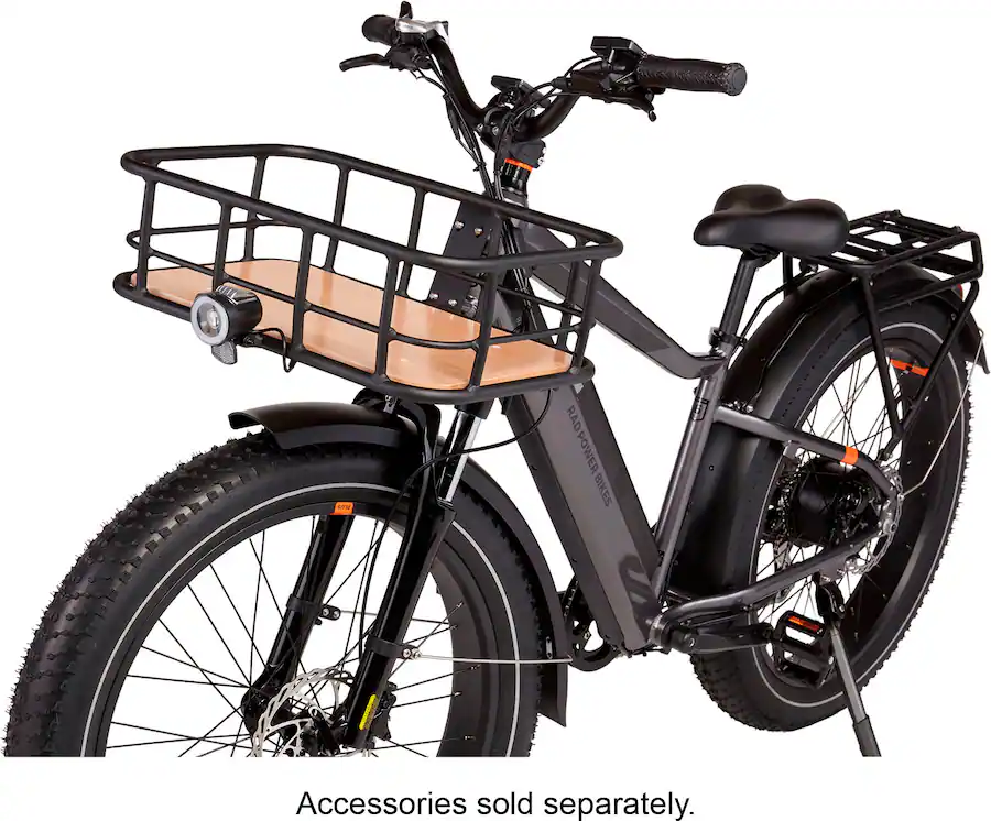 Rad Power Bikes Large Front Mounted Basket Black 200-00247 Best Buy