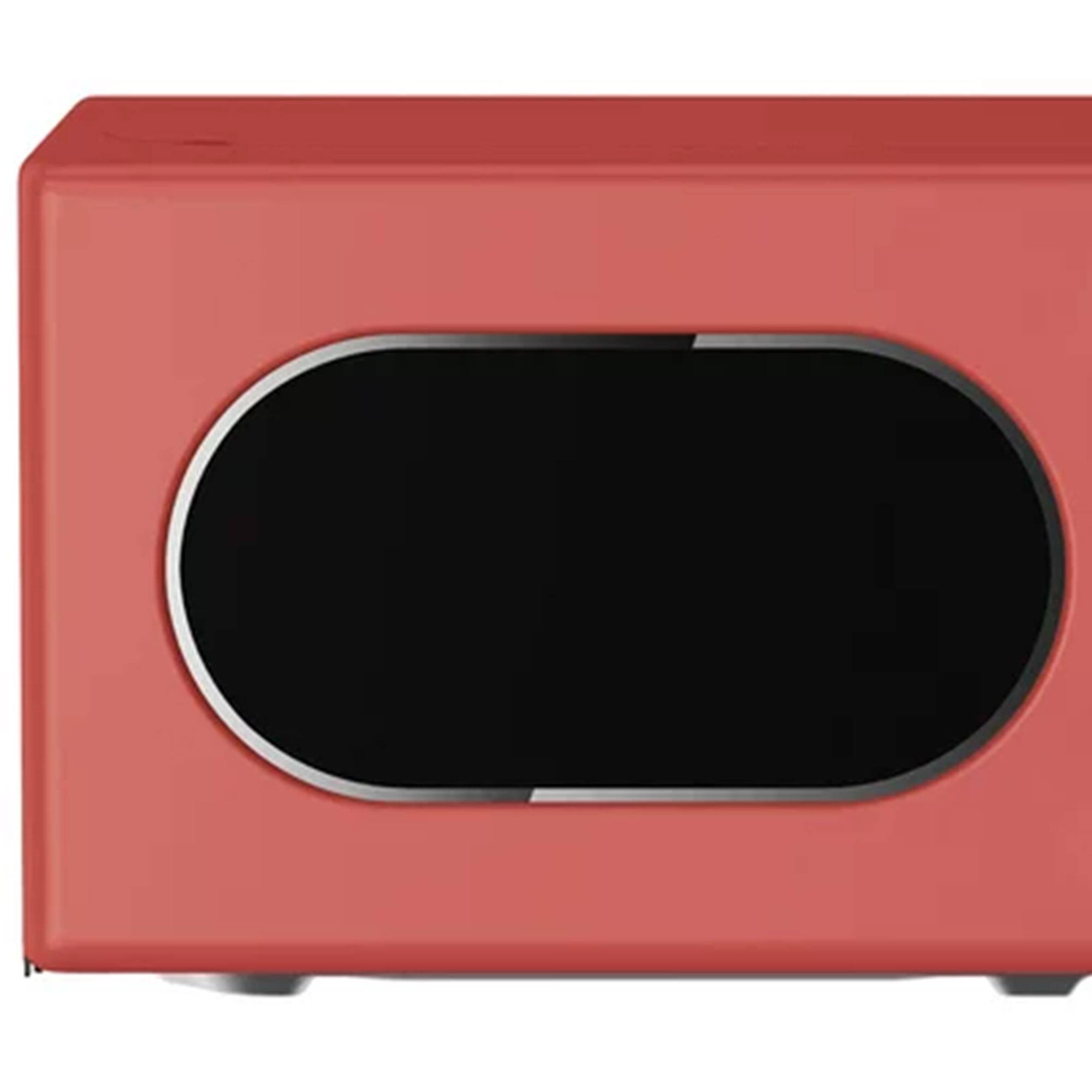 Alt View 4. Magic Chef - Magic Chef MC77CMR 0.7-Cu. Ft. 700-Watt Retro Countertop Microwave (Red) - Red.
