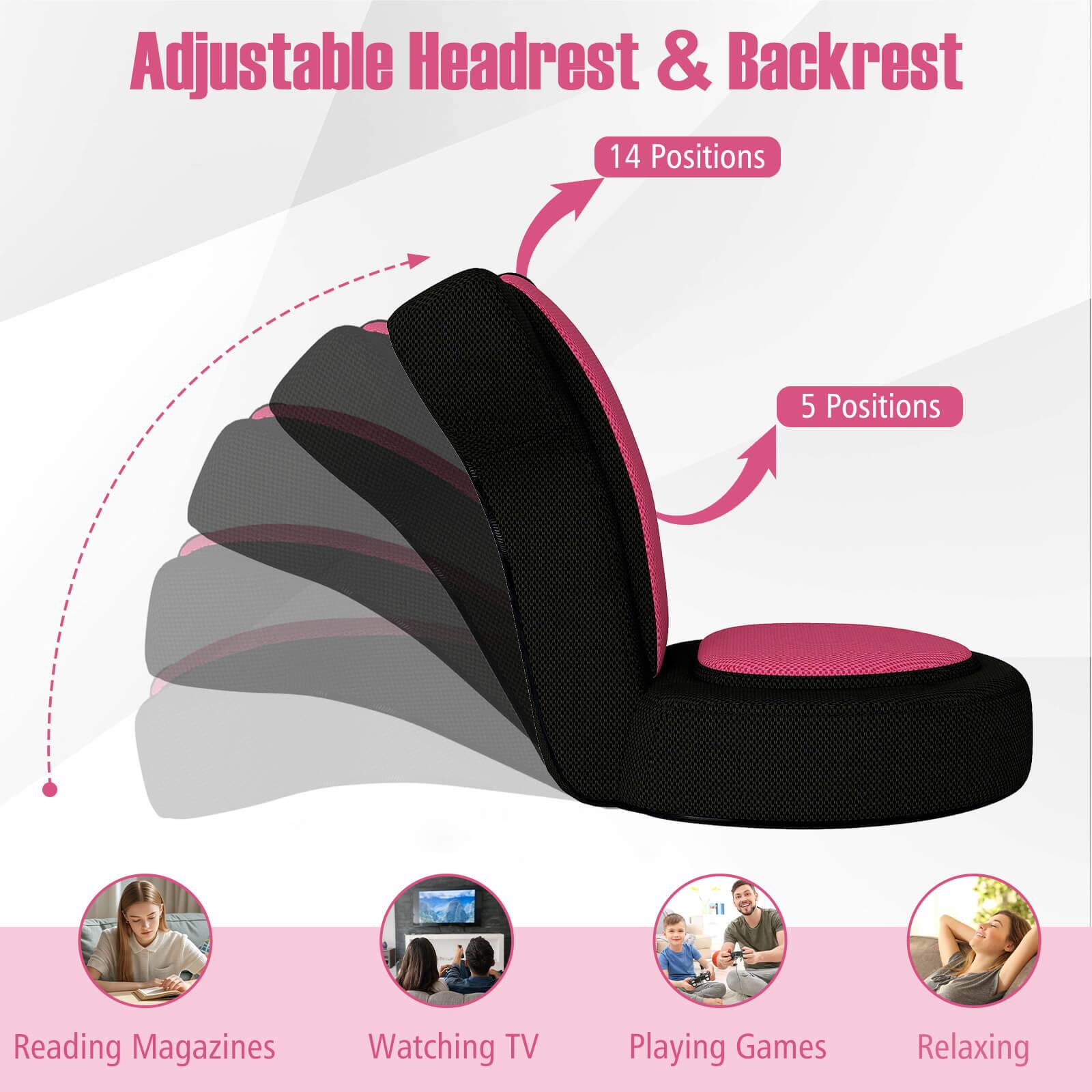Adjustable Headrest & Backrest  
14 Positions  
5 Positions  

Reading Magazines  
Watching TV  
Playing Games  
Relaxing