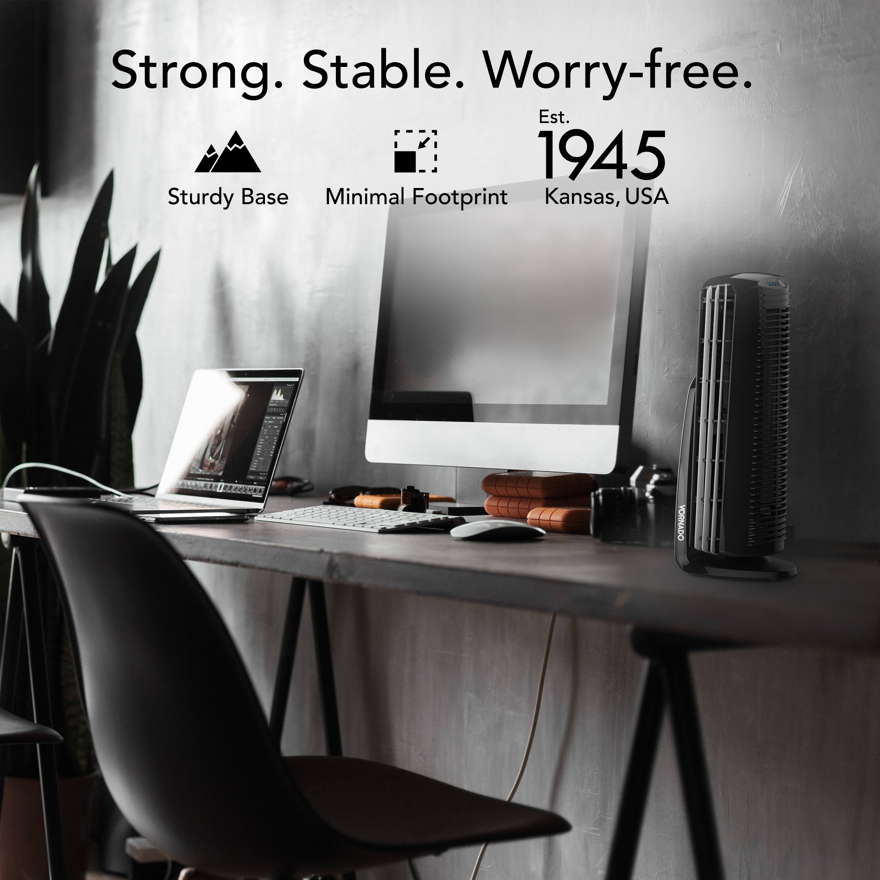 Strong. Stable. Worry-free. Est. 1945. Sturdy Base. Minimal Footprint. Kansas, USA.